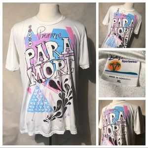 Paramore XL Tour Band Art White T-shirt A3592